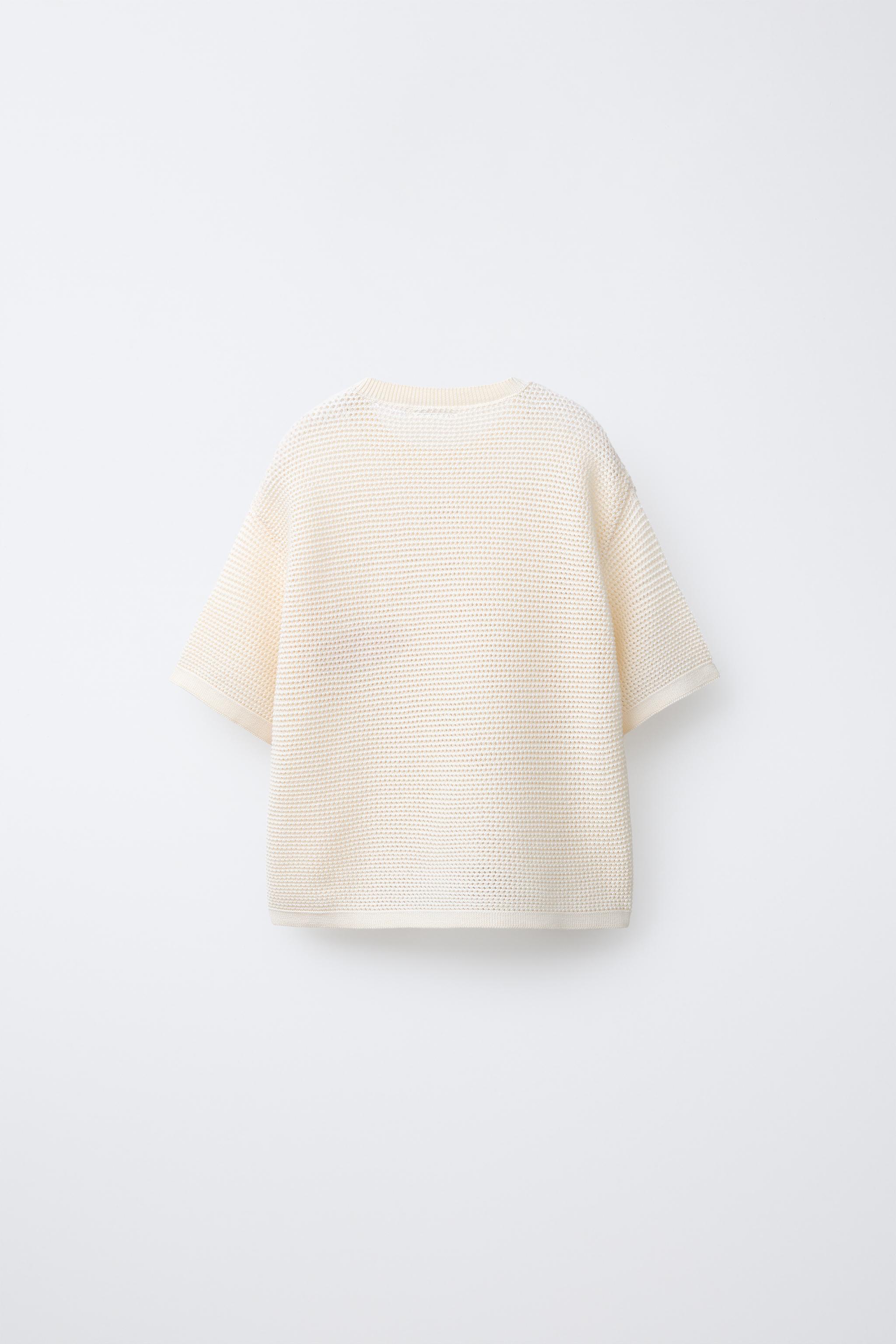 T-SHIRT EN MAILLE BRODÉ REQUIN